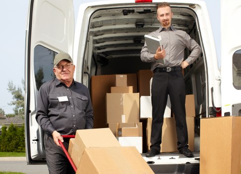 A family using self storage in Putney during a house move