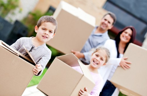 Students preparing belongings for collection and storage