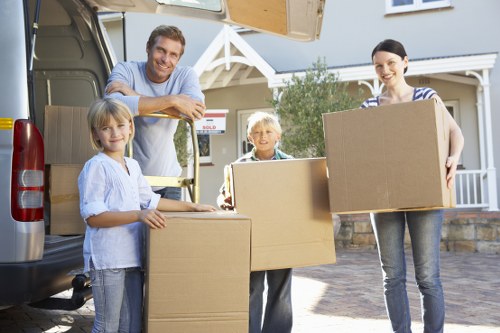 Charity donation and reuse partnership items prepared for collection