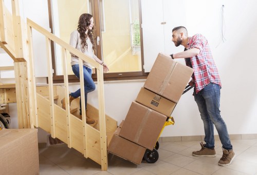 Professional team handling furniture removal from a flat in Putney