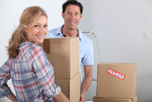 Team handling furniture during a local Putney house move